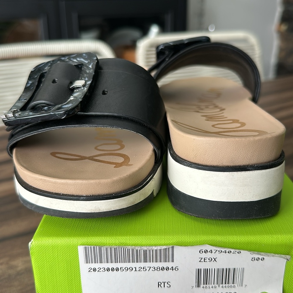 Sam Edelman Black Sandals Sleek Design - Picture 4 of 6